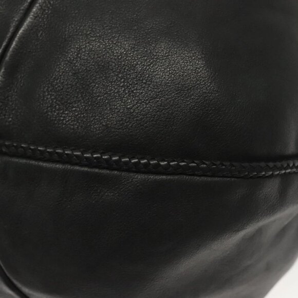 GUCCI Marrakech Tote Bag Leather Black Gold 257029 Auth 137913 - Picture 5 of 16